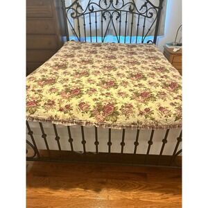 Waverly Floral Plaid Reversible Cottagecore Shabby Chic Quilt